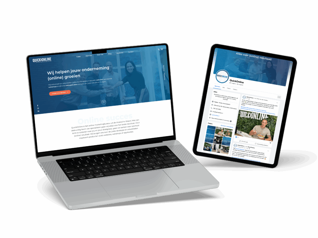 website mockup quickonline